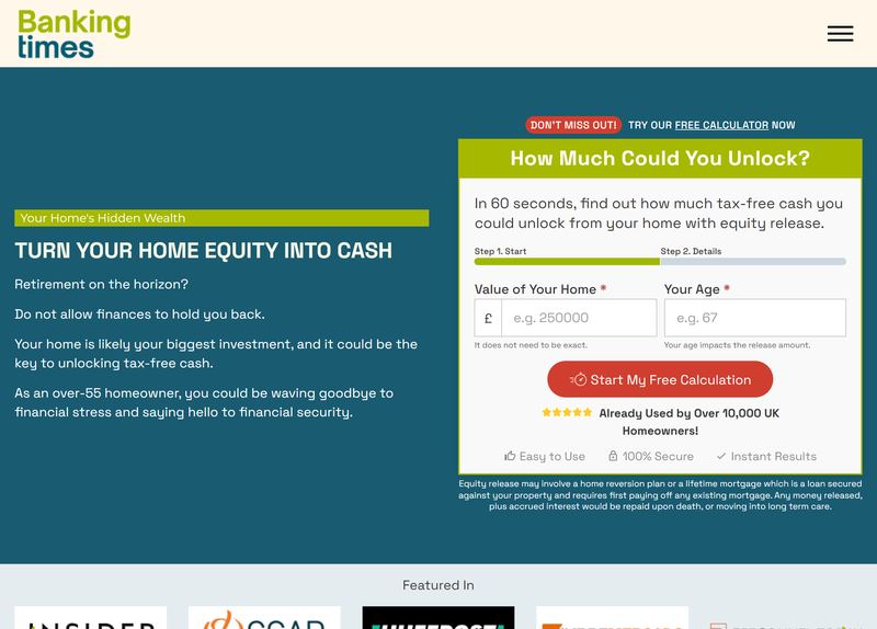 BankingTimes.co.uk homepage screenshot