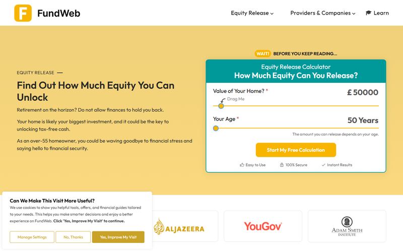 FundWeb.co.uk homepage screenshot